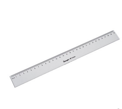 Guangbo organic plastic ruler plastic ruler 20cm 30cm drawing ruler student office supplies