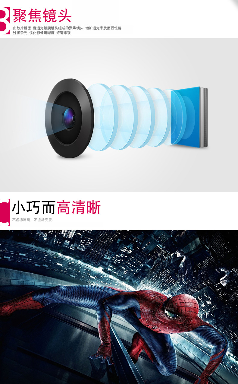 Máy chiếu điện thoại di động Le Jiada YG300 HD mini micro giải trí cầm tay Máy chiếu LED 1080p - Máy chiếu máy chiếu yg530