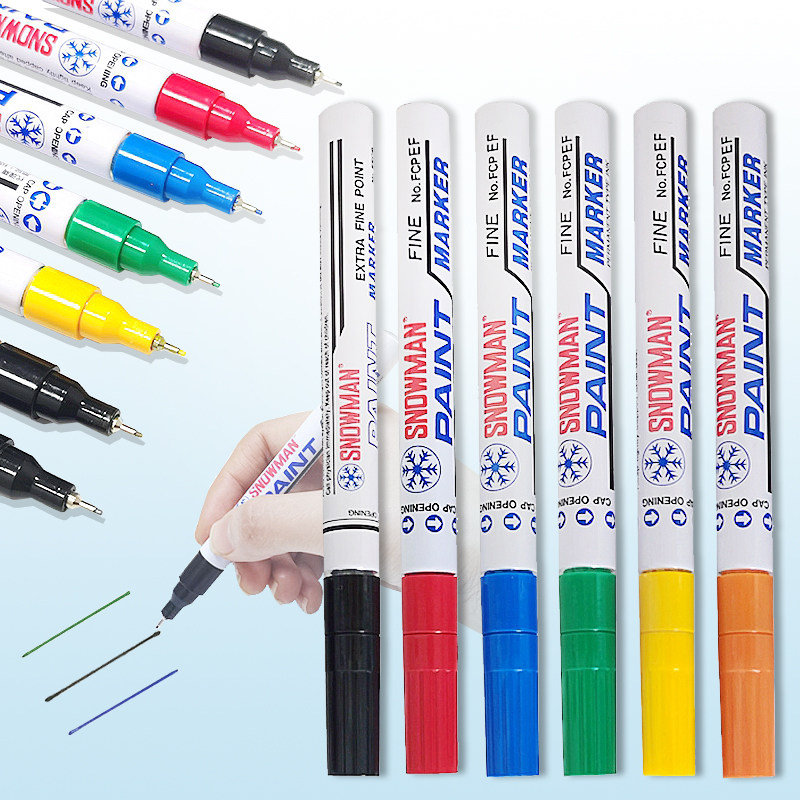 Snowman paint pen EFCP fine needle SNOWMAN low halogen alcohol-resistant black industrial glass metal marker