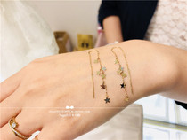  Japan direct delivery festaria bijou SOPHIA 10k starry swaying ear cord