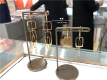 Japan direct mail Star Jewelry 18k geometric square three-dimensional earrings