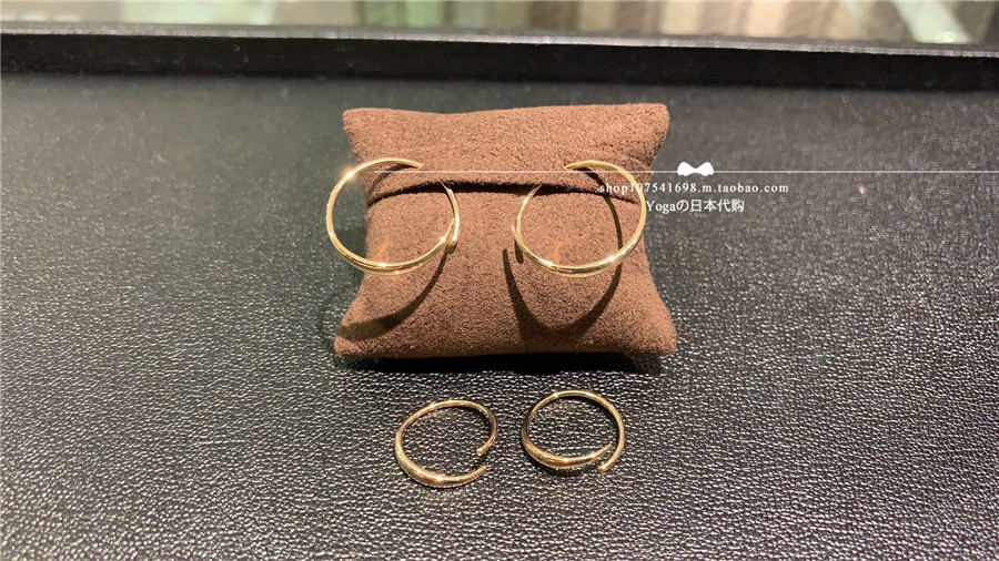 Japan Straight Delivery Cooshnik 10k 100 Hitch Ear Ring Small Horn