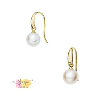 Japan direct mail Vendome Aoyama 18K Gold akoya seawater pearl ear hook earrings