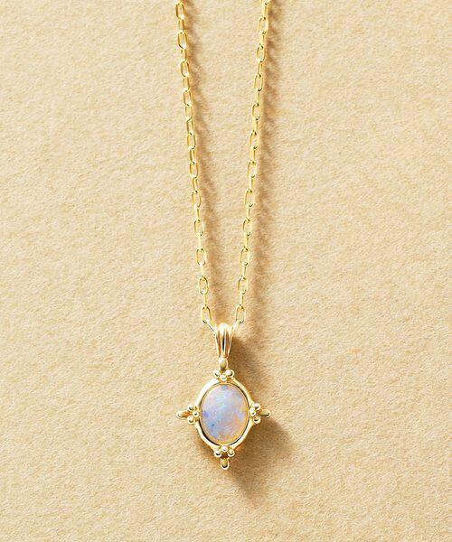 Japan take up 19 Fall   Winter Small Opal Collarbone Necklace