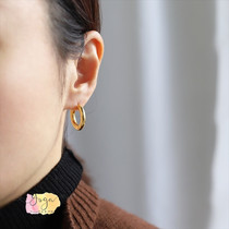 Japanese direct mail TEN 925 silver silver gold-plated ins style simple versatile earring earrings two sizes