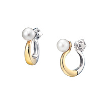 Japan direct mail Star Jewelry 10K White tuopa akoya pearl double-sided ear clip pair