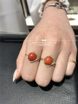 Japan agete Akado 10k diamond-shaped four-cornered diamond ring