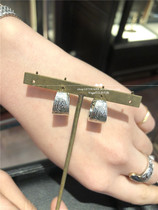 Japanese direct mail agete 20 spring 925 silver vintage seagrass pattern carved earrings