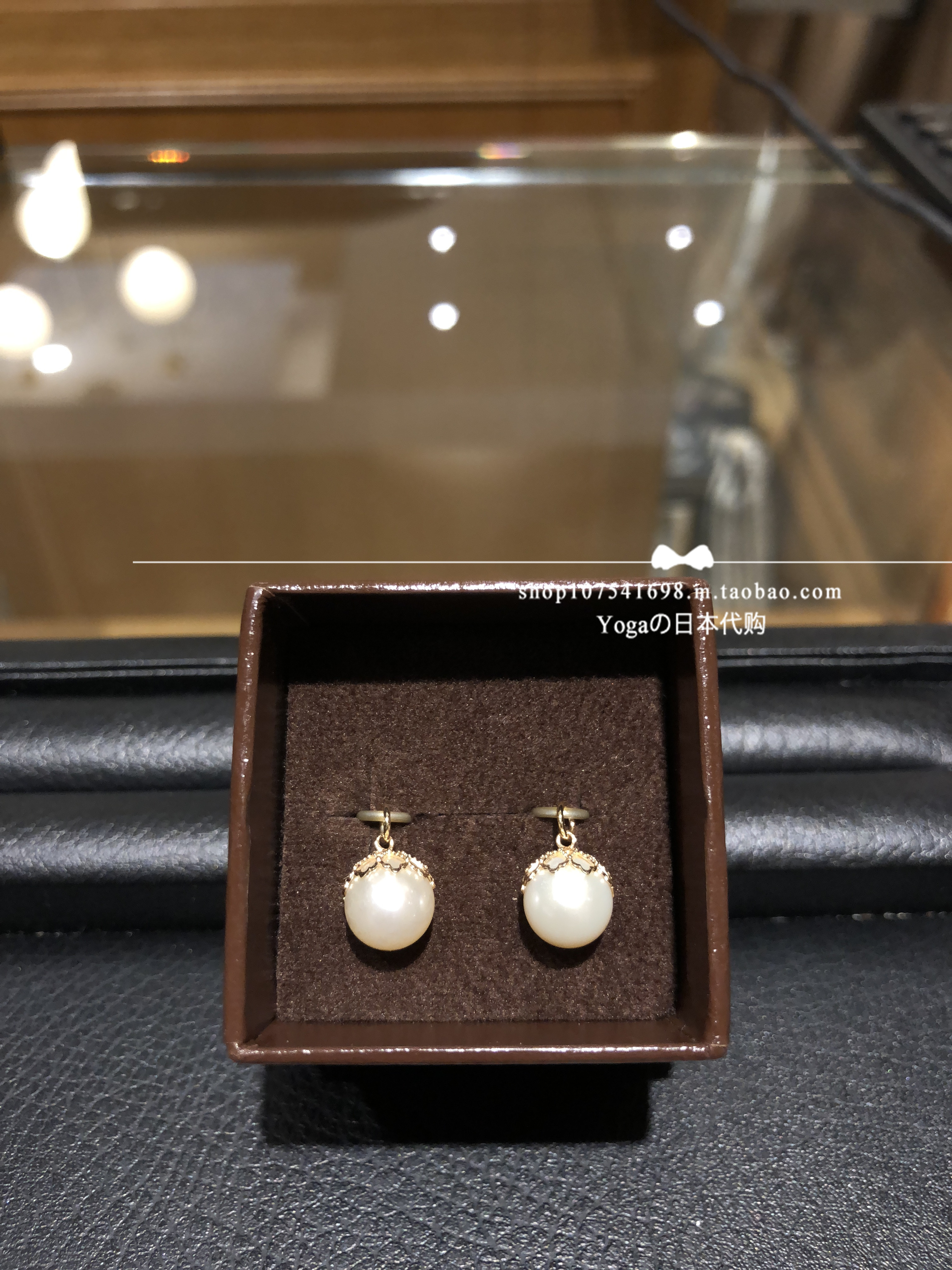 Japan Direct Mail Agete 10k Flower Pattern Freshwater Pearl Earrings