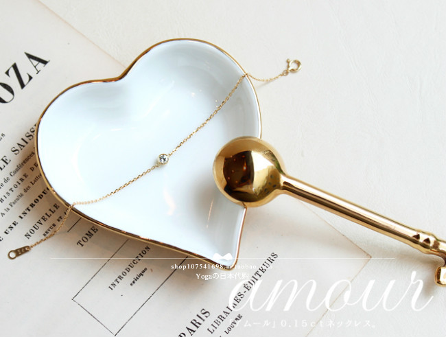 Japanese direct mail Ginza Rim Single Diamond Simple 18K gold bracelet can be customized length