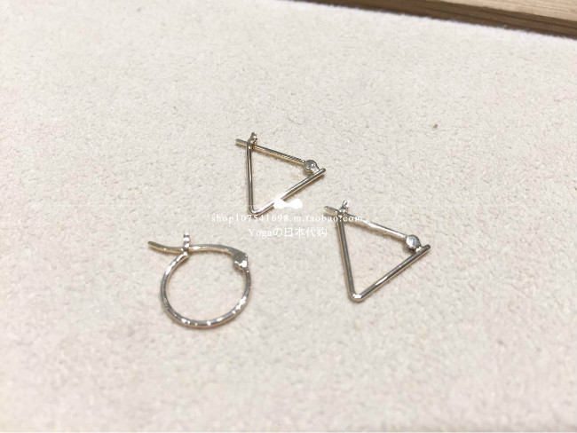 Japan direct Star Jewelry Girl 10K gold minimal square earrings