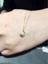 Japan Direct Mail Vendome Aoyama 18Kyg akoya Pearl Moon Star Moon Necklace