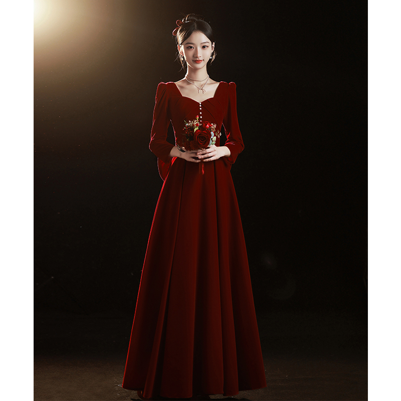 Evening dress, advanced red summer skirt, french style, high-quality style Evening dress, advanced red summer skirt, french style, high-quality style