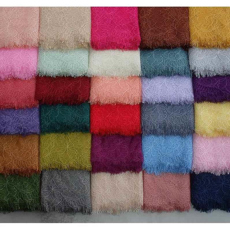 3m Length 22cm Width Hollow-Out Eyelash Lace Fabric Lace Material DIY Clothing Lace Accessories