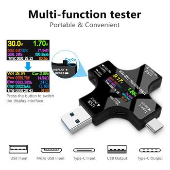 USB Power Capacity Current Mobile Phone Testing Instrument Multi-Function Load Voltage Charging Safety Monitor