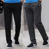 Spring and autumn sports pants mens loose straight casual pants plus fat plus size mens cotton pants youth trousers men