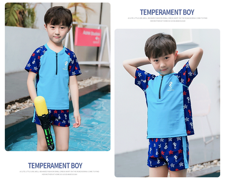 Đồ bơi trẻ em Yuke chia ra cho bé trai lớn quần bơi bé trai quần áo trẻ em khô nhanh quần áo bơi phù hợp với đồ bơi - Bộ đồ bơi của Kid đồ bơi trẻ em quần rời