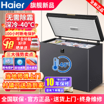 Haier Freezer Household Small 100L -40℃ Freezing and Refrigeration Level 1 Air-cooled Frost-free Low Temperature Horizontal Refrigerator