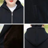 Трикотажная модная зимняя толстовка для матери, для среднего возраста, большой размер, свободный крой