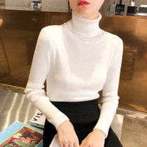 2022 Autumn and winter new set with long sleeved ocean-style knitted shirt tunic slimmed tight warm turtleneck sweater woman