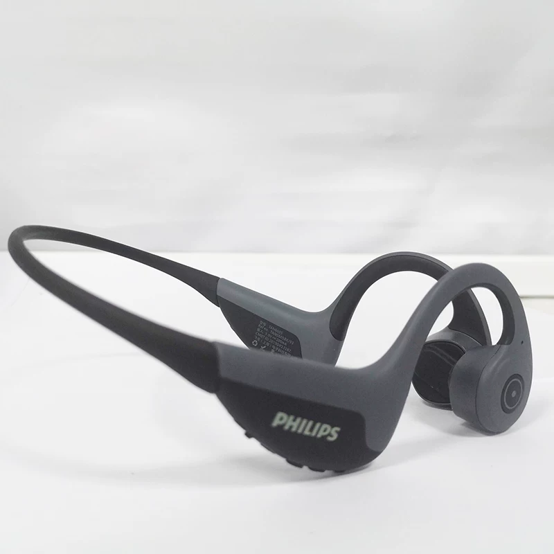 Беспроводные наушники теснотя звукопроводящие (костная проводимость) Philips TAN6605 для спорта бега влагозащищенные Bluetooth Android универсальное устройство