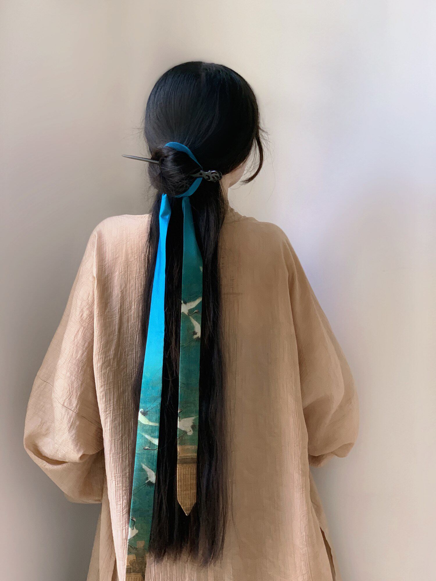 发带 瑞鹤图千里江山印花万用白菜日常绑带仙女同款襻膊汉服配件-汉服定制-淘宝百科网