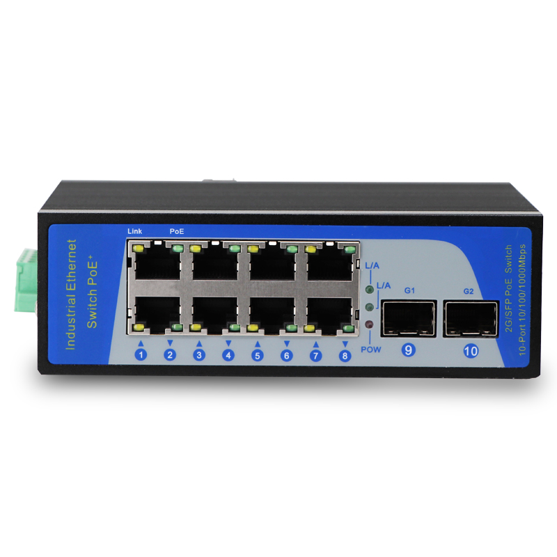AOPRE2 Optical 8 Electrical Gigabit Ethernet Industrial Switch DIN Rail Network Cable Camera