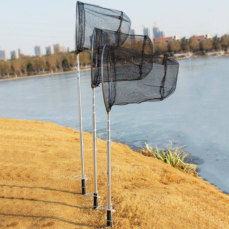 Load bearing fishing net plus coarse fish web fishing for toy deepening net head rod ultra-light superhard folding net plus coarse stainless steel