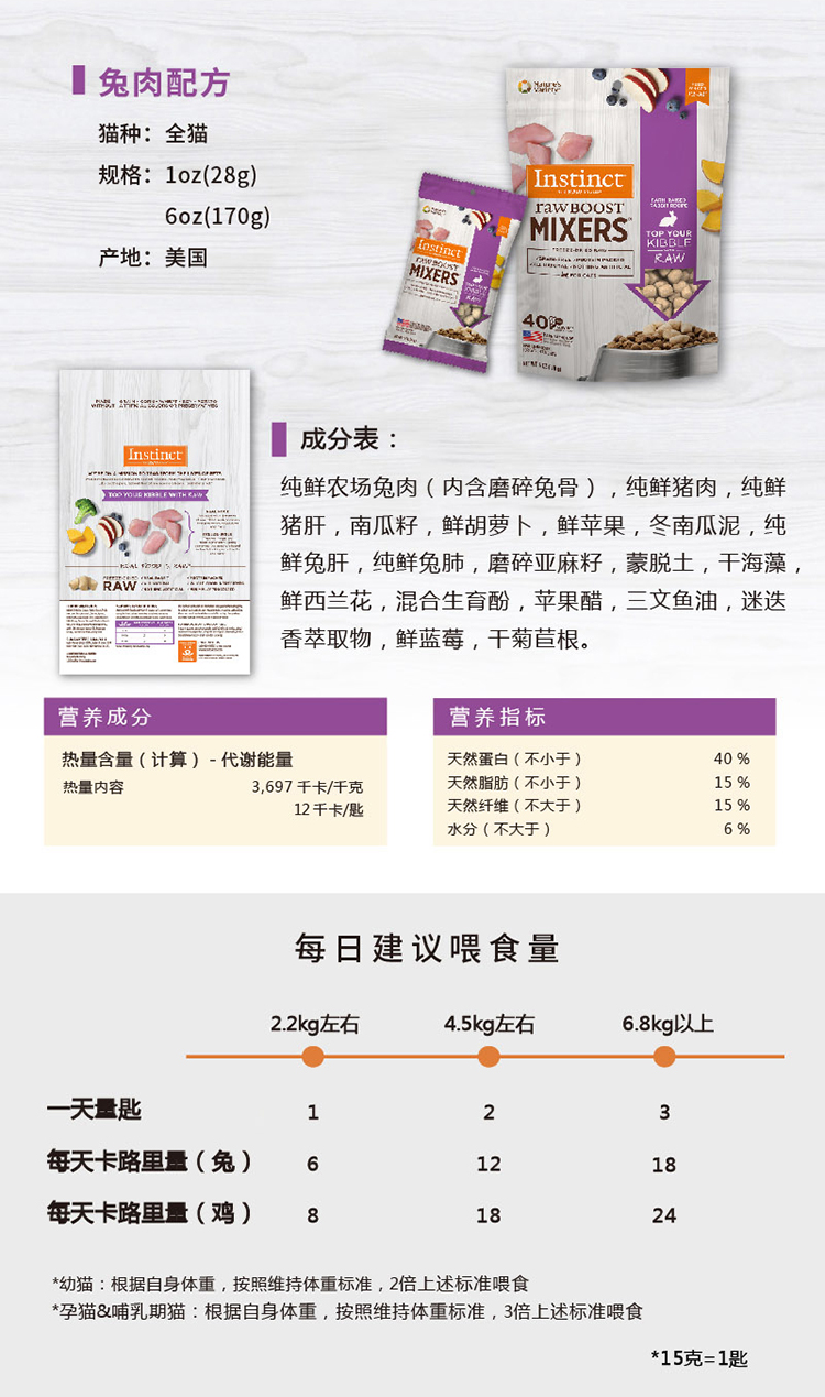Bailey Bản năng Fresh Frozen Free Cat Cat Cat Bánh quy Thực phẩm Phần thưởng Đồ ăn nhẹ Thịt gà Thịt thỏ 28g / 170g - Đồ ăn nhẹ cho mèo thức ăn mèo whiskas