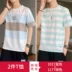 Nam giới quần âu năm điểm phù hợp với nam giới trẻ mùa hè Phong cách Hàn Quốc xu hướng áo phông ngắn tay áo sơ mi hai mảnh rộng rãi - Bộ đồ