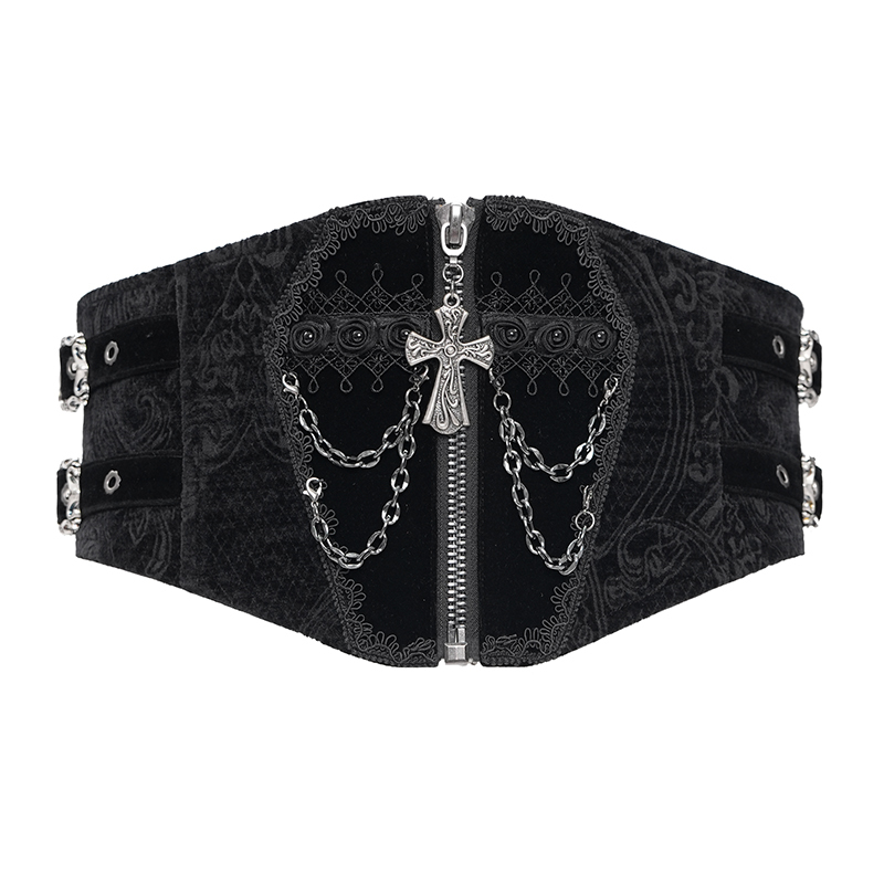 Sponsorship/Devil Fashion Devil Fashion Gothic Dark Coffin Cross Chain Girdle As205
