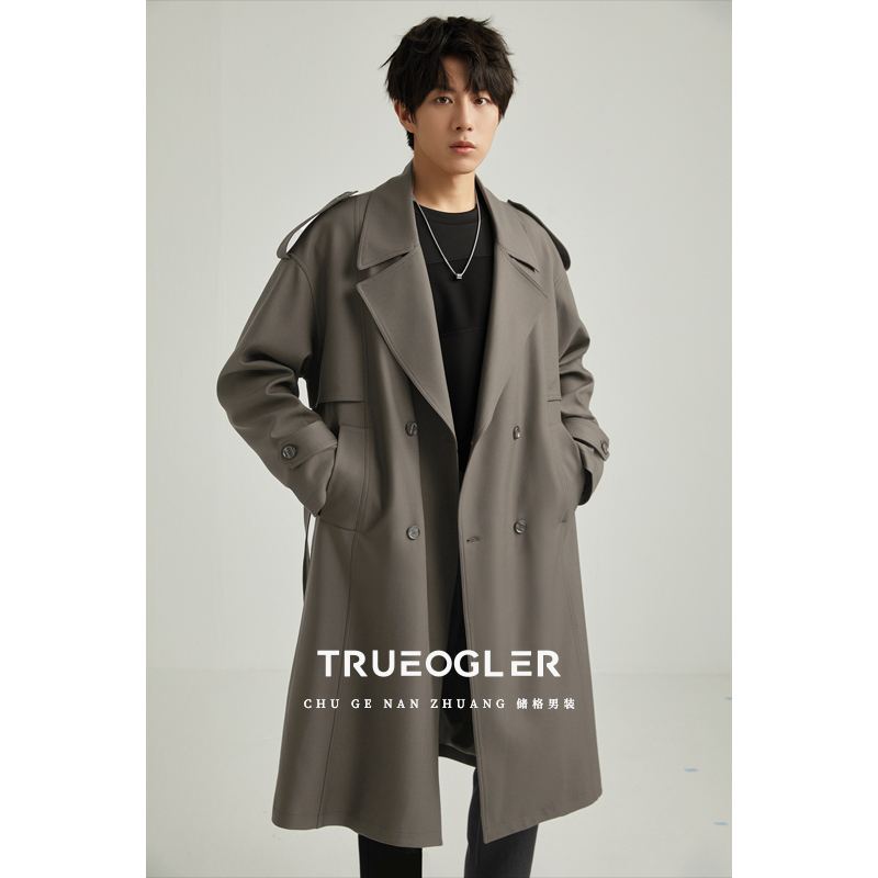 【Storage】2026 New Style Men's Mid-Length Trench Coat for Spring and Autumn, High-End Hunting Coat with a Classic Feel 【Storage】2026 New Style Men's Mid-Length Trench Coat for Spring and Autumn, High-End Hunting Coat with a Classic Feel