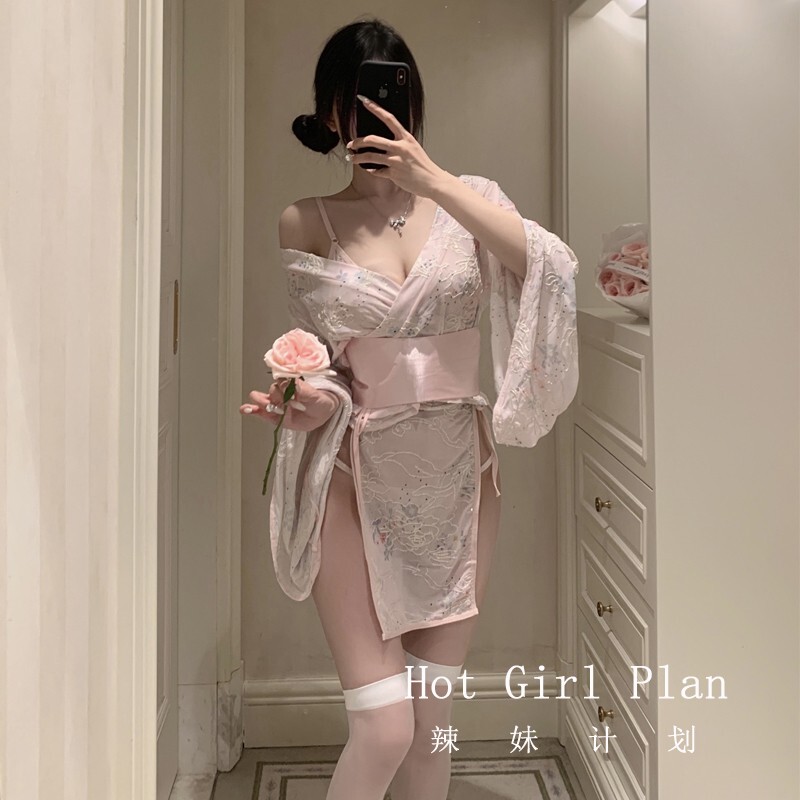 Divine Maiden* Pure Desire Sexy Japanese Kimono Three-Point Style Couple Fun Lingerie Uniform Qqny Pajamas Bathrobe Divine Maiden* Pure Desire Sexy Japanese Kimono Three-Point Style Couple Fun Lingerie Uniform Qqny Pajamas Bathrobe