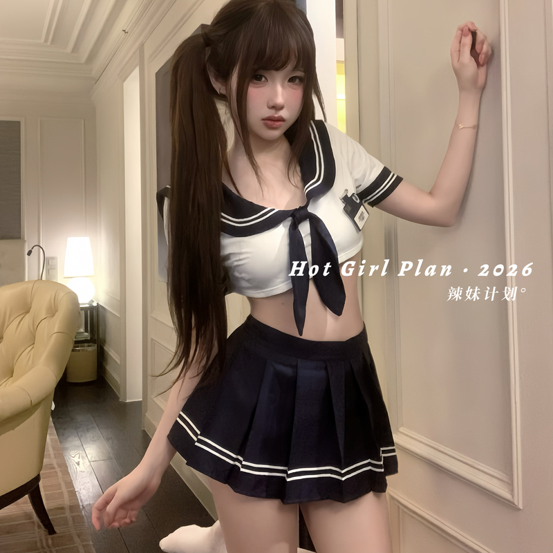 Hot Girl Plan~ Sexy Cosplay Japanese School Student Costume Plus Size College Style Jk Uniform Set Qqny