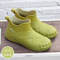 Pull-back rain boots for women short-tube non-slip fashionable outer rain boots waterproof and wear-resistant water shoes low-cut kitchen and car wash shoes