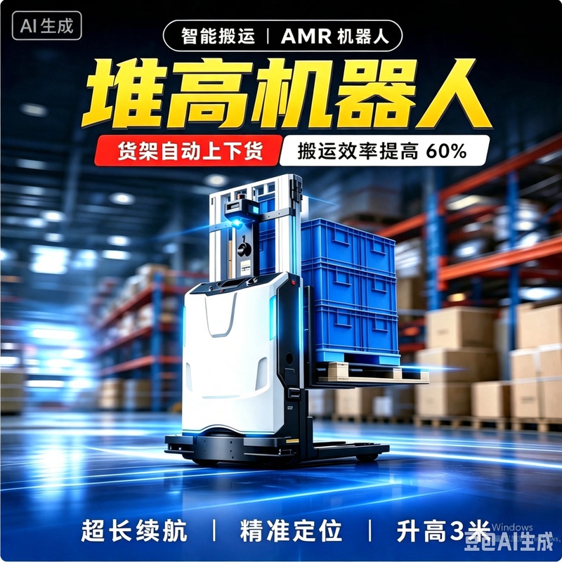 Agv Intelligent Transport Vehicle Amr Stacking Robot for Factory Warehouse Automatic Loading and Elevated Pallet Transport Vehicle Agv Intelligent Transport Vehicle Amr Stacking Robot for Factory Warehouse Automatic Loading and Elevated Pallet Transport Vehicle