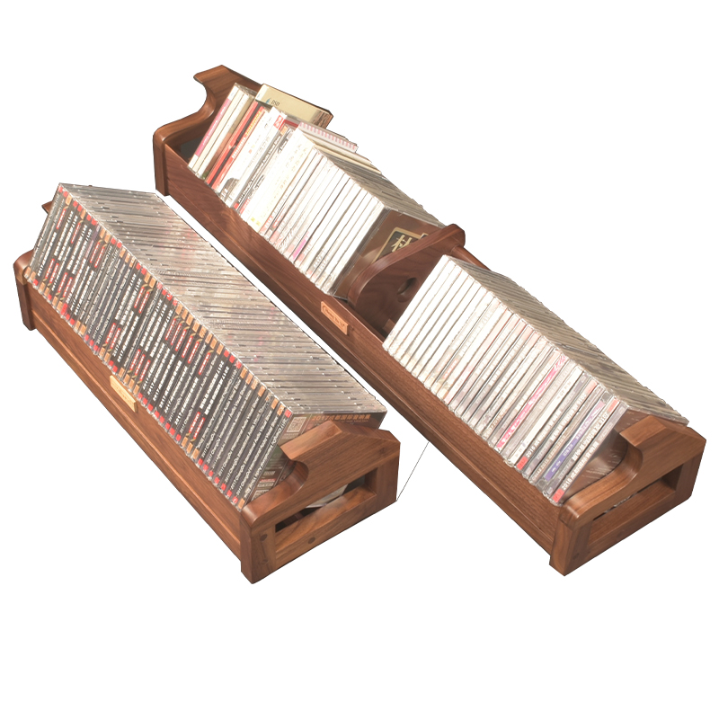 Noble Wood Art Jazz Fame Rack Cd Disc Containing Layer Shelf North American Black Walnut Wood Solid Wood Log HIF Acoustics