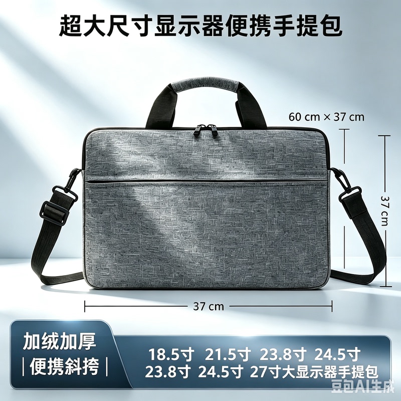 Computer Bag 18inch , 22inch , 23inch , 24inch 27inch Large-Capacity Single-Shoulder High-End Business Portable Monitor/All-In-One Machine Dedicated Storage and Protection Handbag, Thickened and Shockproof