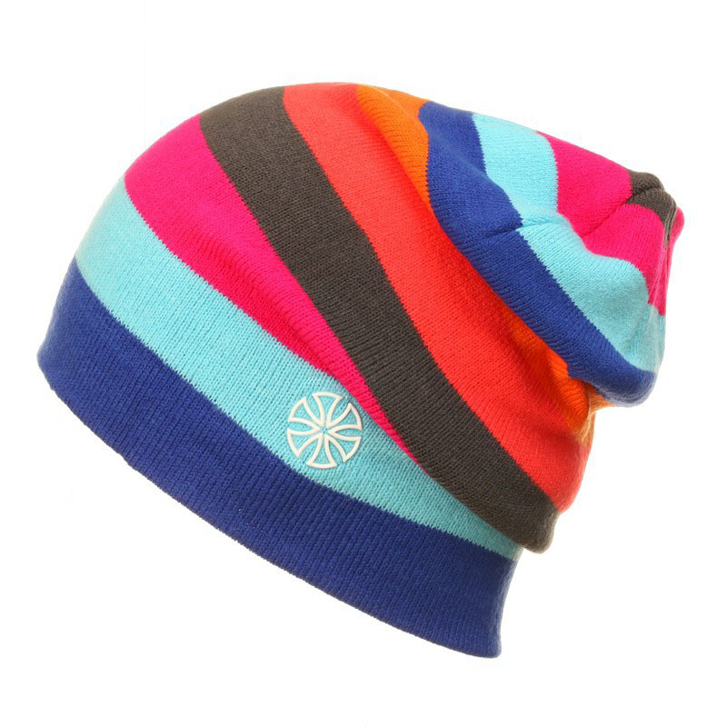 Ski hat parent-child double knitted hat Winter rainbow skating ski hat Men's and women's wool hat