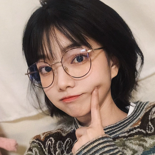 Чистый титановый ультра -светлый черный круглый рама миопия очки женская анти -легочная лучевая простые прилив.