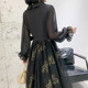 Black evening dress skirt women's new 2022 hot style banquet temperament celebrity host design sense niche high-end summer