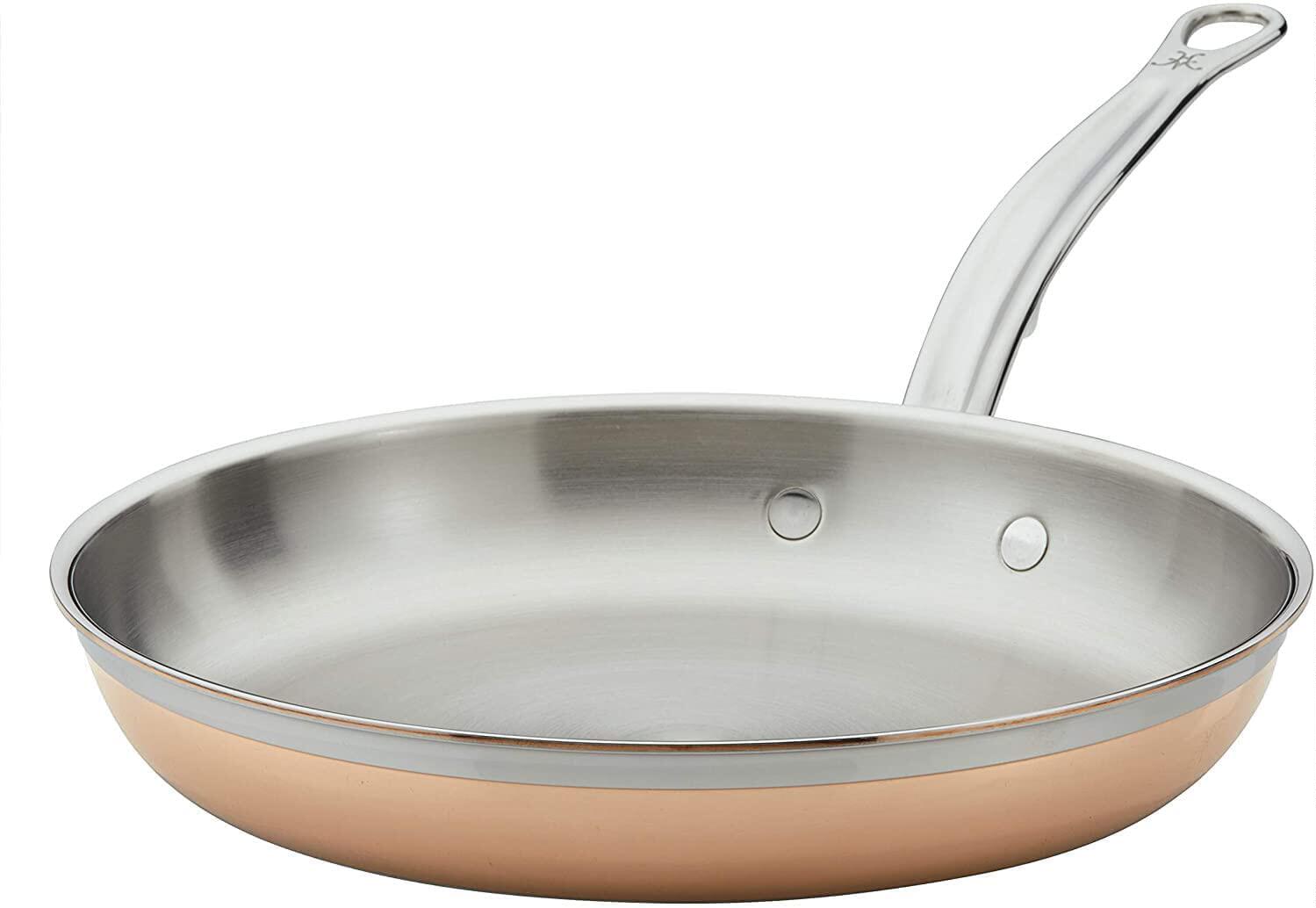 American Hestan CopperBond Skillet stainless steel copper core composite frying pan Italy made