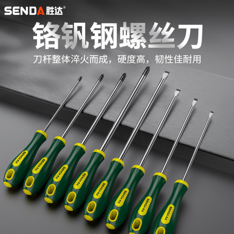 螺丝刀一字十字工业级强磁螺丝批套装超硬改锥小起子工具大全S