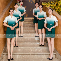 Begonia Summers new pedicure technician work dress Dress Foot Bath WELLNESS WELLNESS ROOM SPA FOOT SUIT SHORT SLEEVE WOMAN