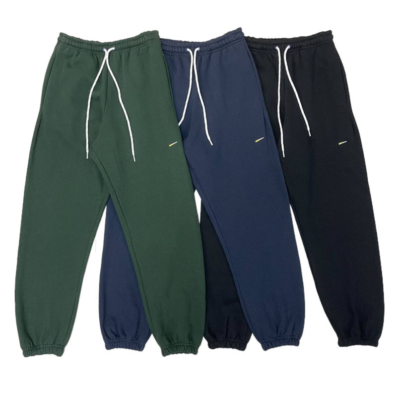 Nautica Hasegawa Heavyweight Solid Color Casual Fleece-Lined Cuffed Pants Unisex Loose Jogger Sweatpants