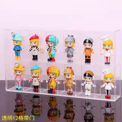 Acrylic ornaments display rack single-layer glass display box bubble Mart Jasmine doll Chen dust box rack