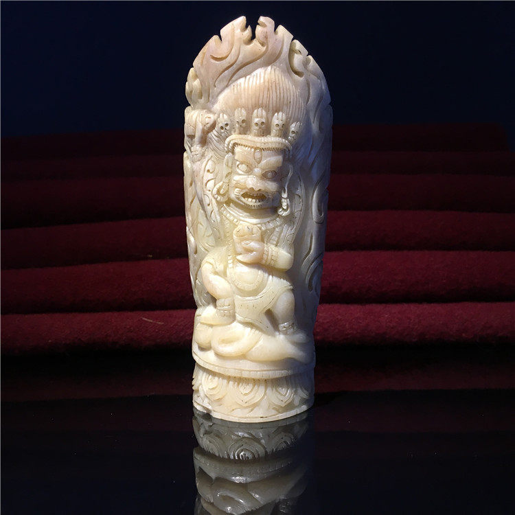 Special price Tibetan spread Old Lingbone Fablicate sheet Two-arm Grand Black Heaven Maha Galafa-coated sheet Qing Dynasty Fascoat sheet