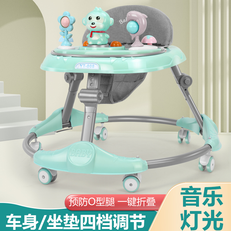 Learn walking car anti-type leg baby multifunction anti-side trolley baby can take a walkable bike start car-Taobao