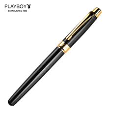 Ручка перьевая 花花公子钢笔男女商务高档办公签字笔学生硬笔练字黑色风雅金属笔礼盒套装免费刻字定制logo