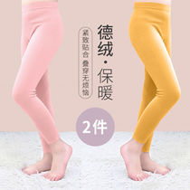 Single two autumn and winter childrens duvet warm pants boy girl gush without marks and underpants spontaneous heat to wear